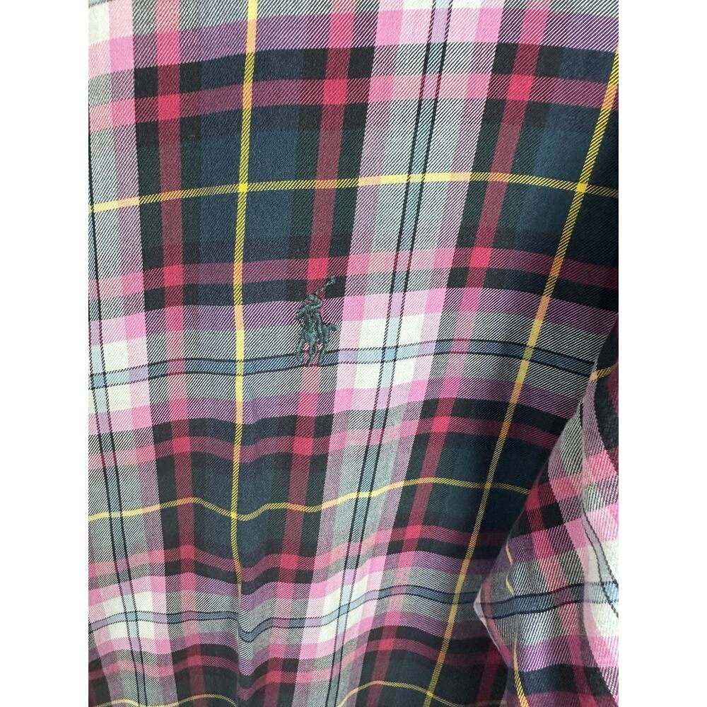 Ralph Lauren Blake Men’s Large Pink Plaid Button Down Shirt 100% Cotton - Picture 3 of 6